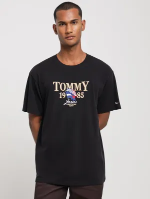 1985 Relaxed Luxe T-Shirt in Black
