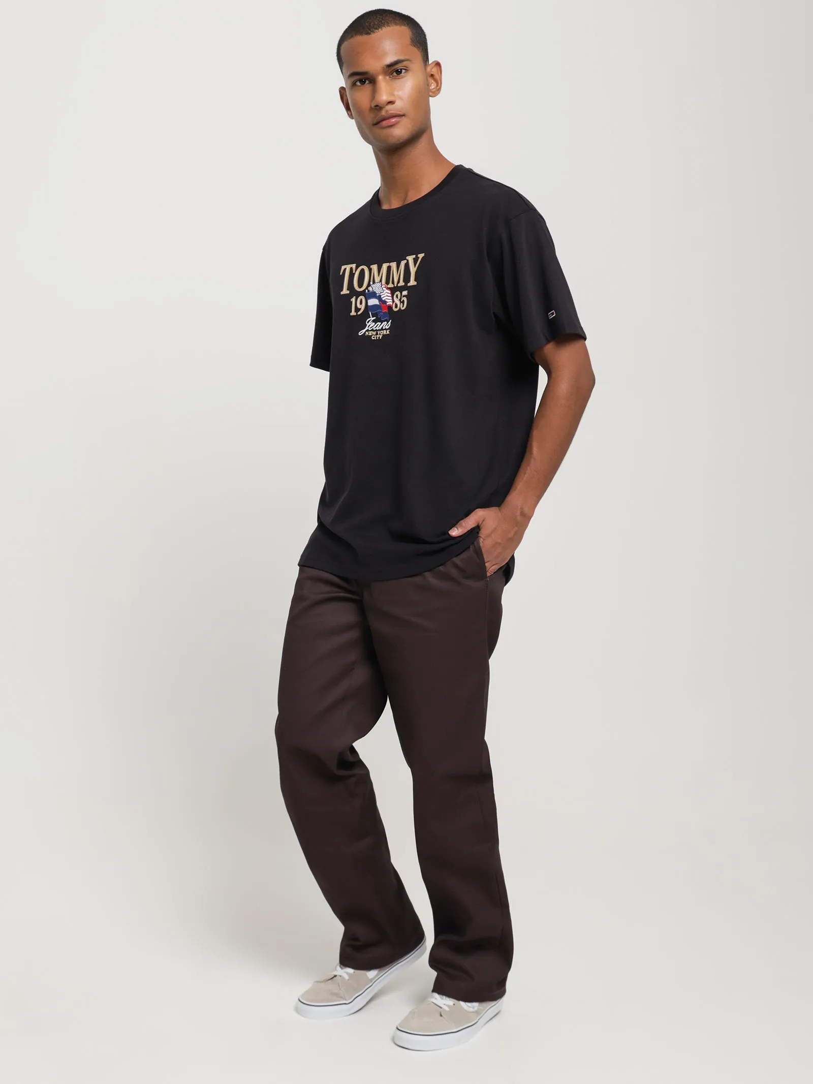 1985 Relaxed Luxe T-Shirt in Black