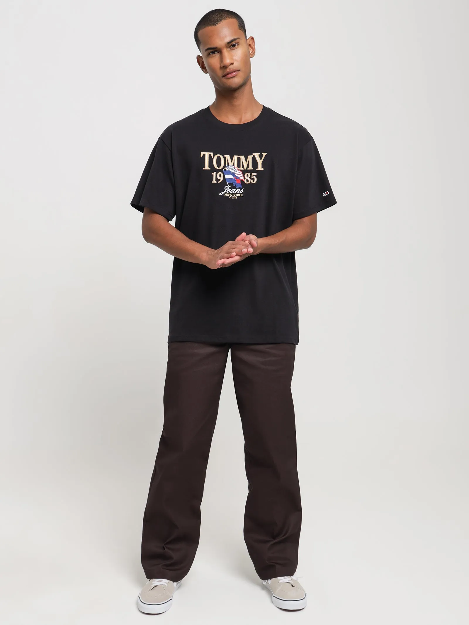 1985 Relaxed Luxe T-Shirt in Black