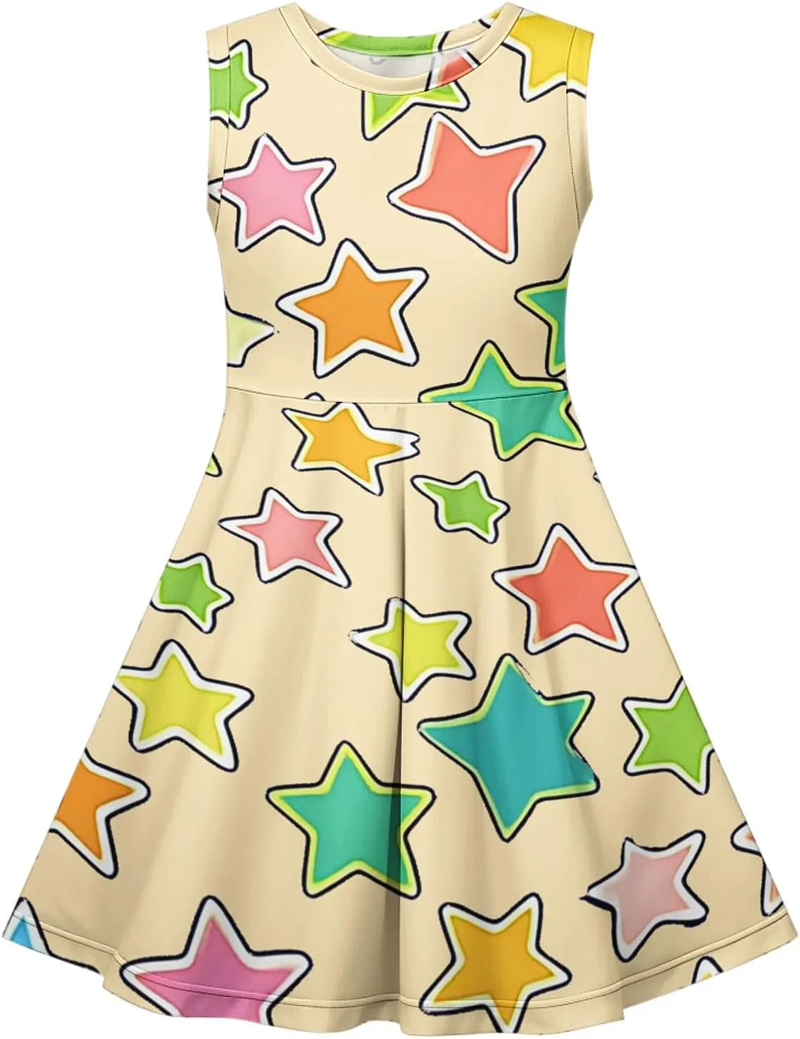 2025 Spring Dresses for Girls Summer Casual Sleeveless Sundresses Fashion Flowy A-Line Party Dress Comfy Swing Dress