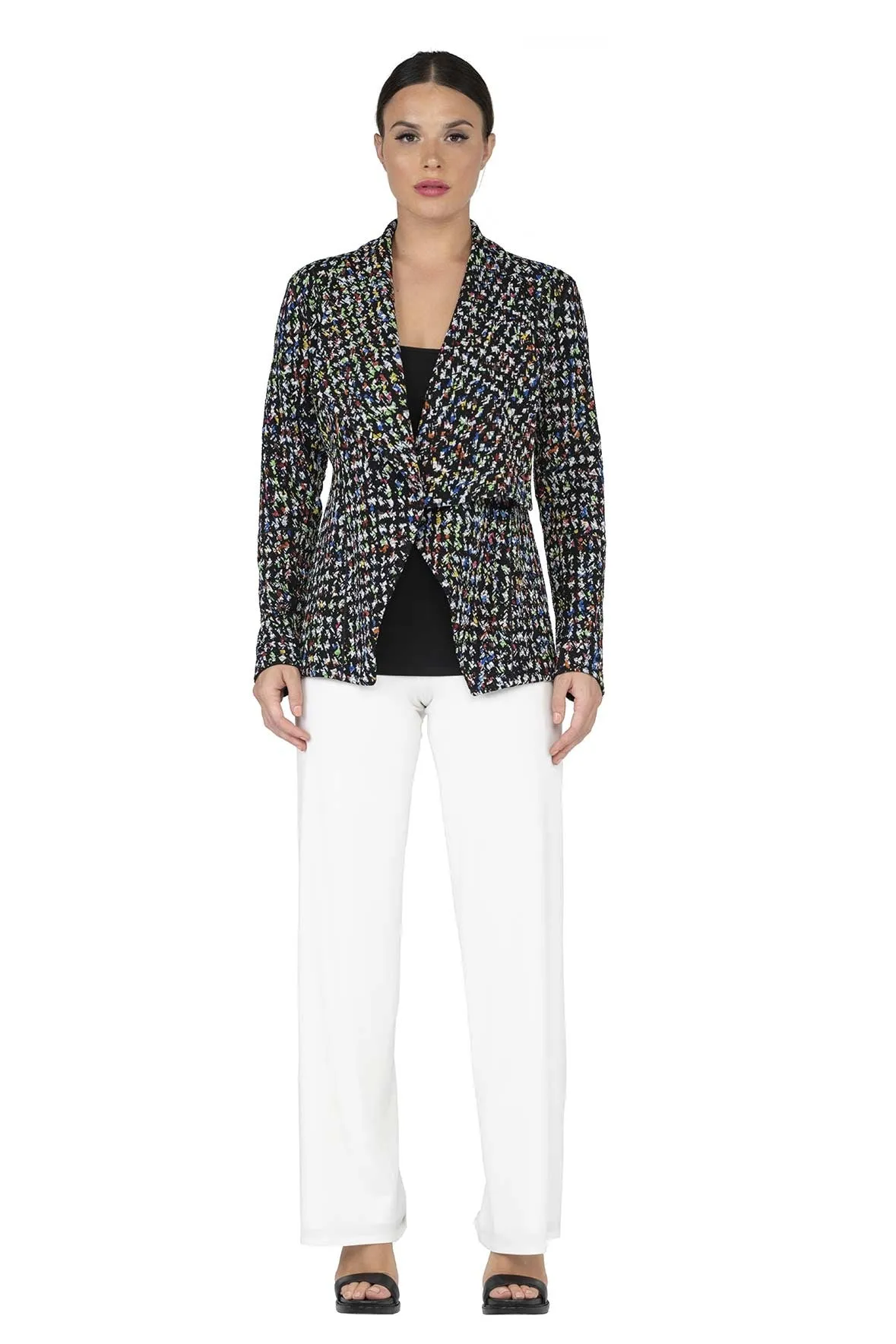 3.5" Yoke Straight High Elastic Waist Lined Long Pant