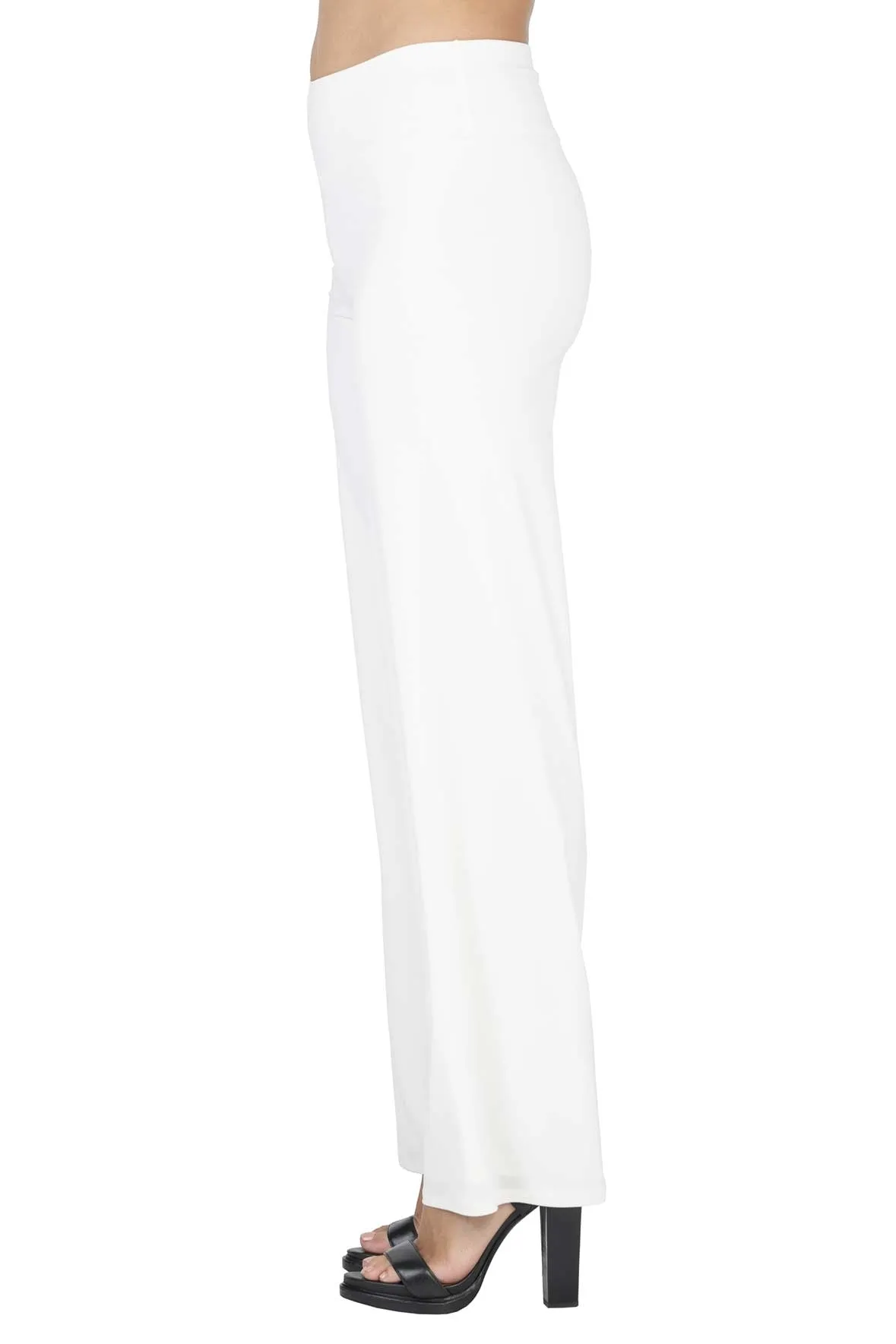 3.5" Yoke Straight High Elastic Waist Lined Long Pant