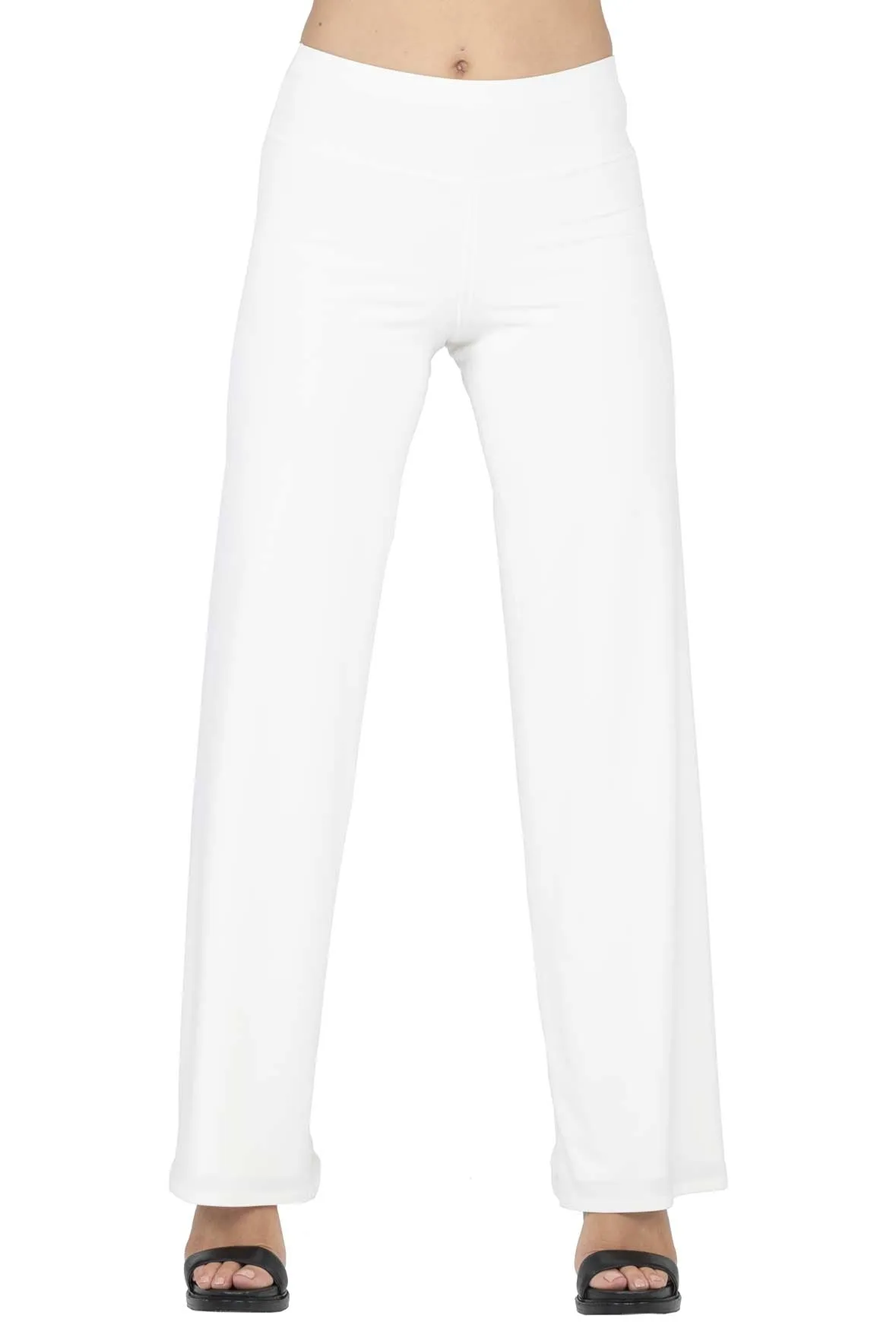 3.5" Yoke Straight High Elastic Waist Lined Long Pant