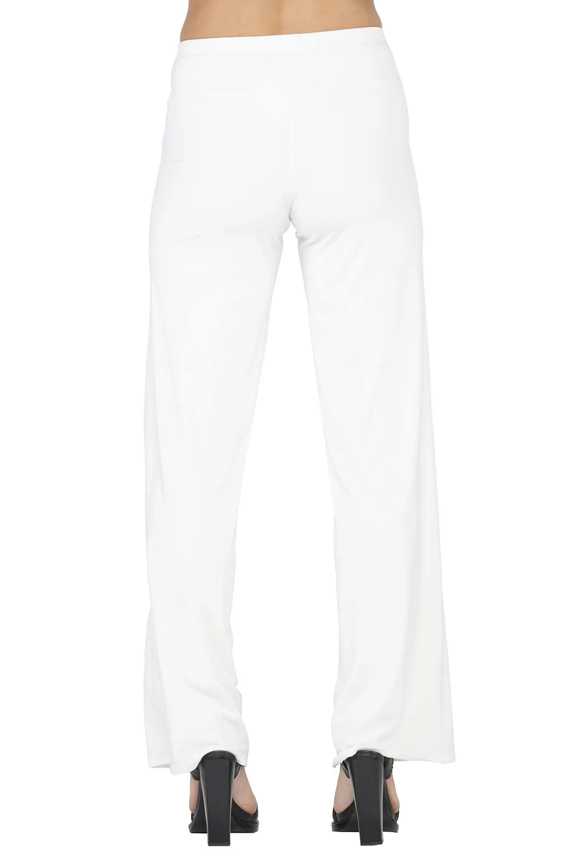 3.5" Yoke Straight High Elastic Waist Lined Long Pant