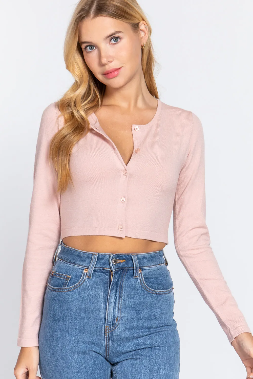 Active USA | Long Sleeve Round Neck Viscose Sweater