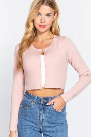 Active USA | Long Sleeve Round Neck Viscose Sweater