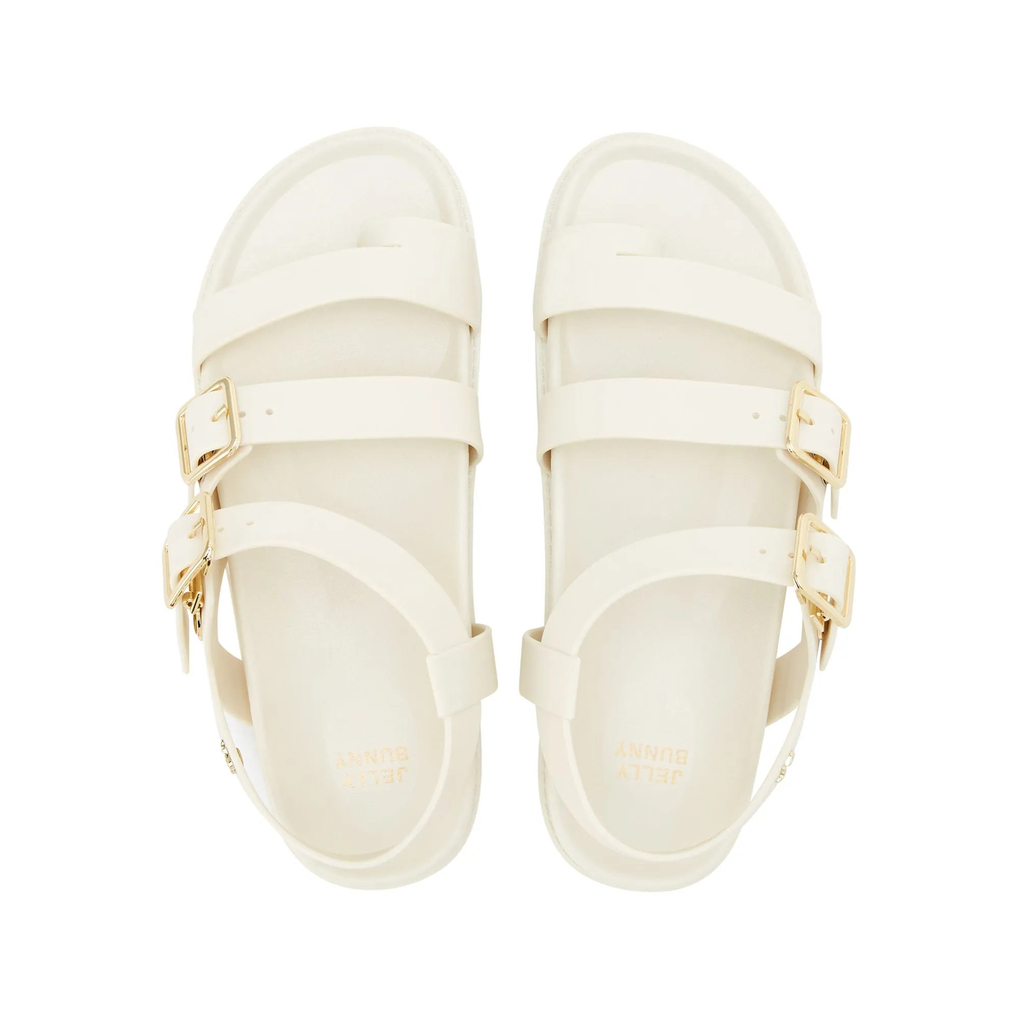 Agustina Flat Sandals Ivory