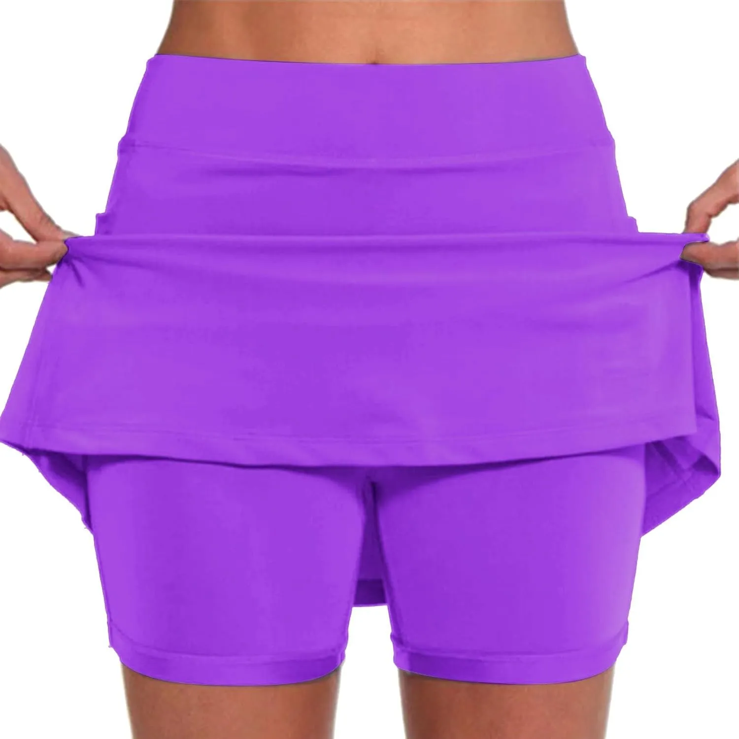 aihihe Pleated Skirts for Women Plus Size Pink Womens Shorts Casual Long Length Tennis Dress with Pockets Plus Size