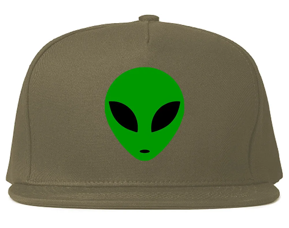 Alien Head Green Snapback Hat