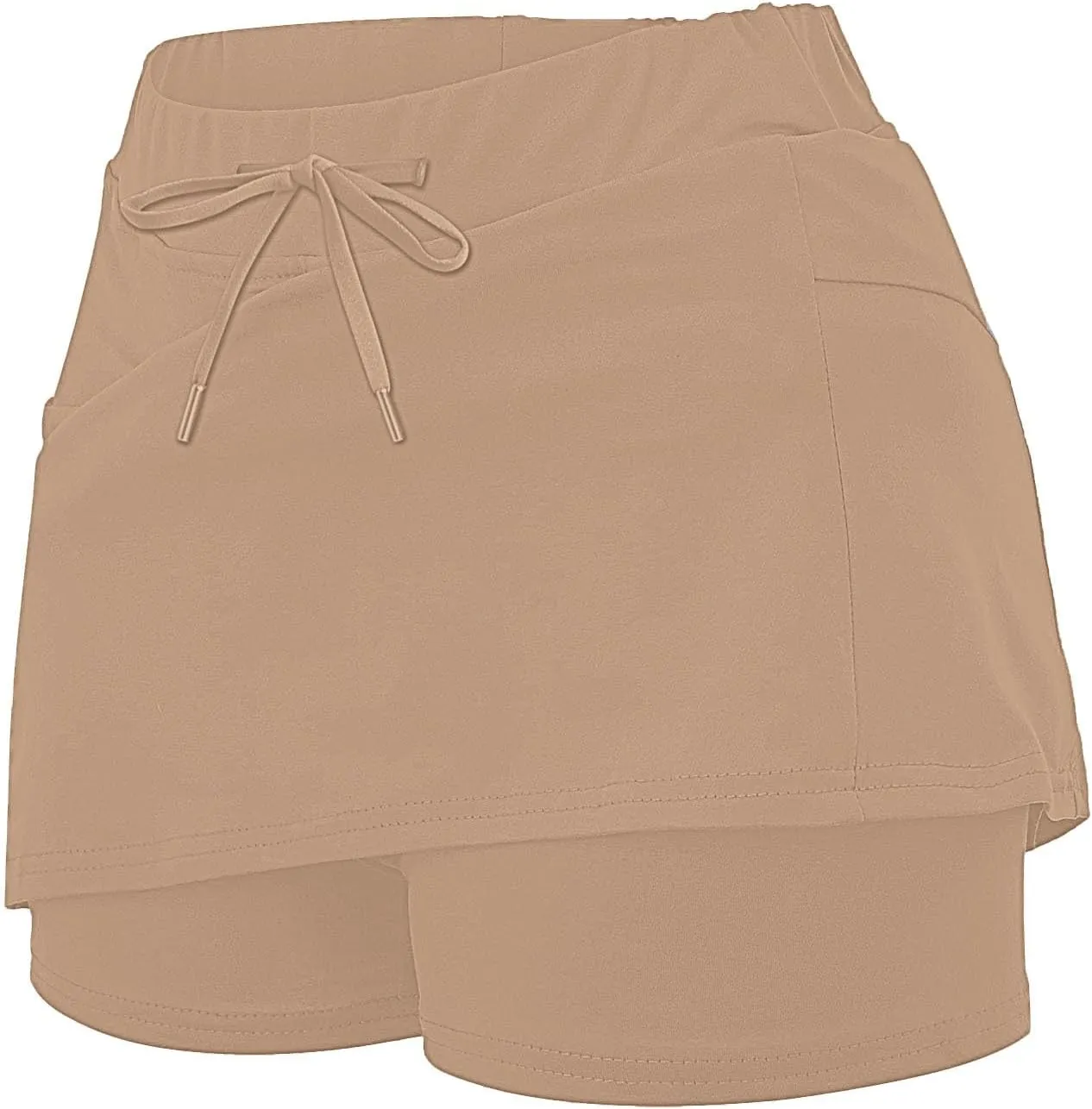 AMDBEL Womens Skorts with Pockets Tummy Control,Athletic Skorts for Women Tummy Control Stretchy High Waist Skorts Shorts