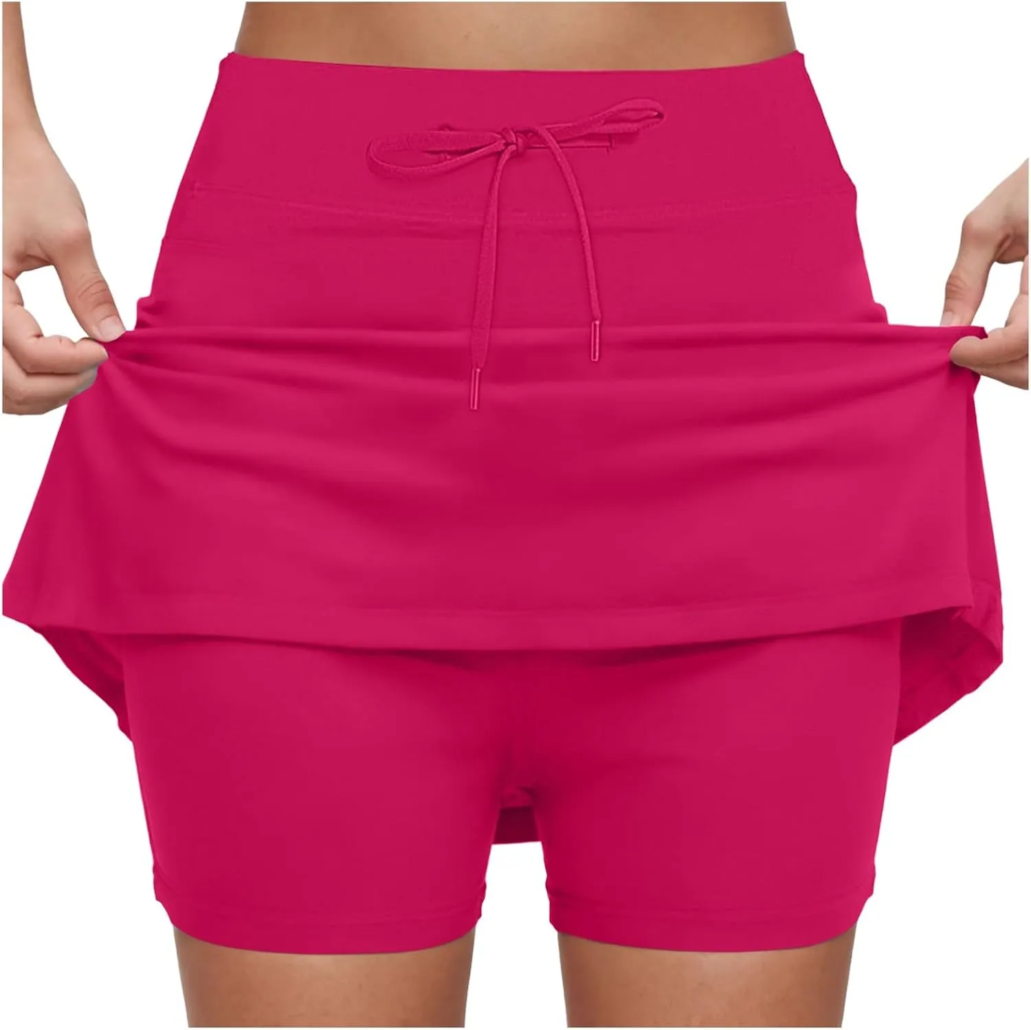 AMDBEL Womens Skorts with Pockets Tummy Control,Athletic Skorts for Women Tummy Control Stretchy High Waist Skorts Shorts