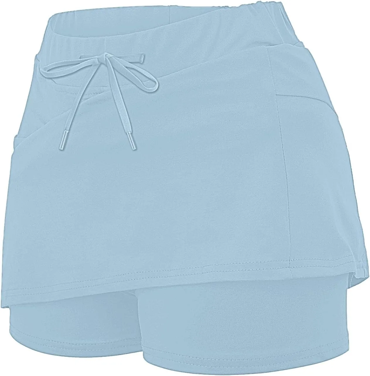 AMDBEL Womens Skorts with Pockets Tummy Control,Athletic Skorts for Women Tummy Control Stretchy High Waist Skorts Shorts