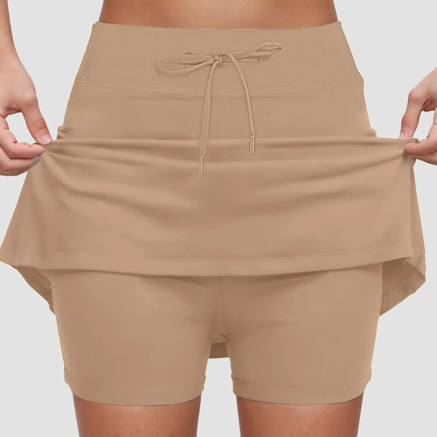 AMDBEL Womens Skorts with Pockets Tummy Control,Athletic Skorts for Women Tummy Control Stretchy High Waist Skorts Shorts