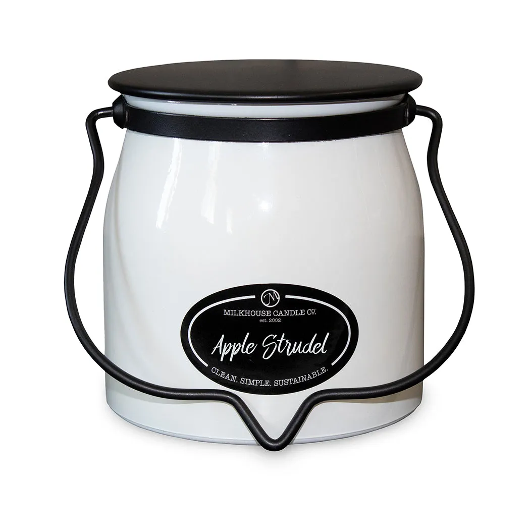 Apple Strudel 16oz Butter Jar Candle by Milkhouse Candle Co.