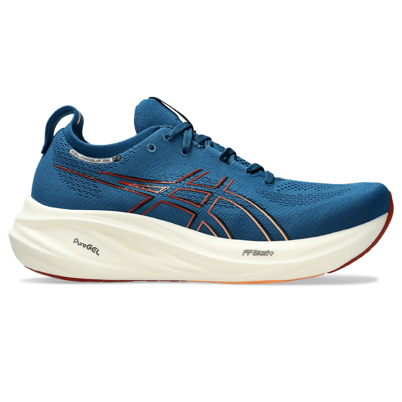 ASICS Men's Gel-Nimbus 26 AW24 - Rich Navy/Faded Orange