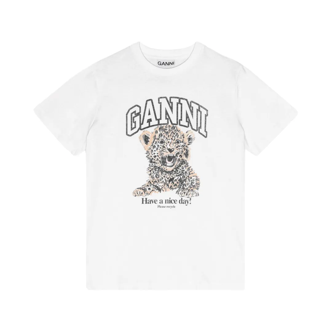 Basic Jersey Leopard Relaxed T-Shirt (Leopard)
