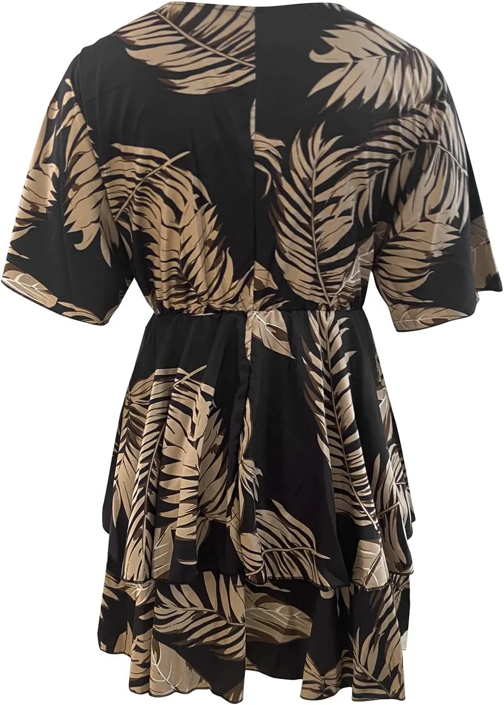 Beach Dresses for Women Vacation Short Batwing Sleeve V Neck Summer Trendy Dress Ruffle Boho Mini Sundress