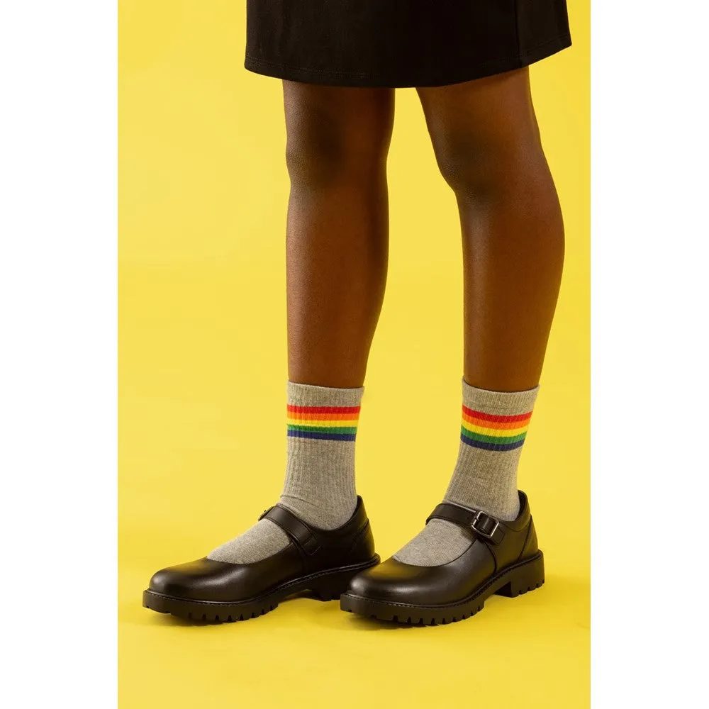 Black/Black Aurora Senior School Shoes