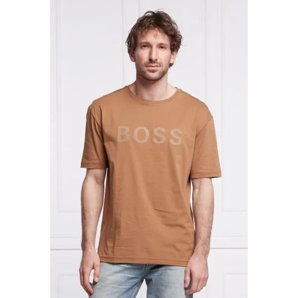 BOSS RELAXED-FIT T-SHIRT IN COTTON WITH CONTRAST LOGO