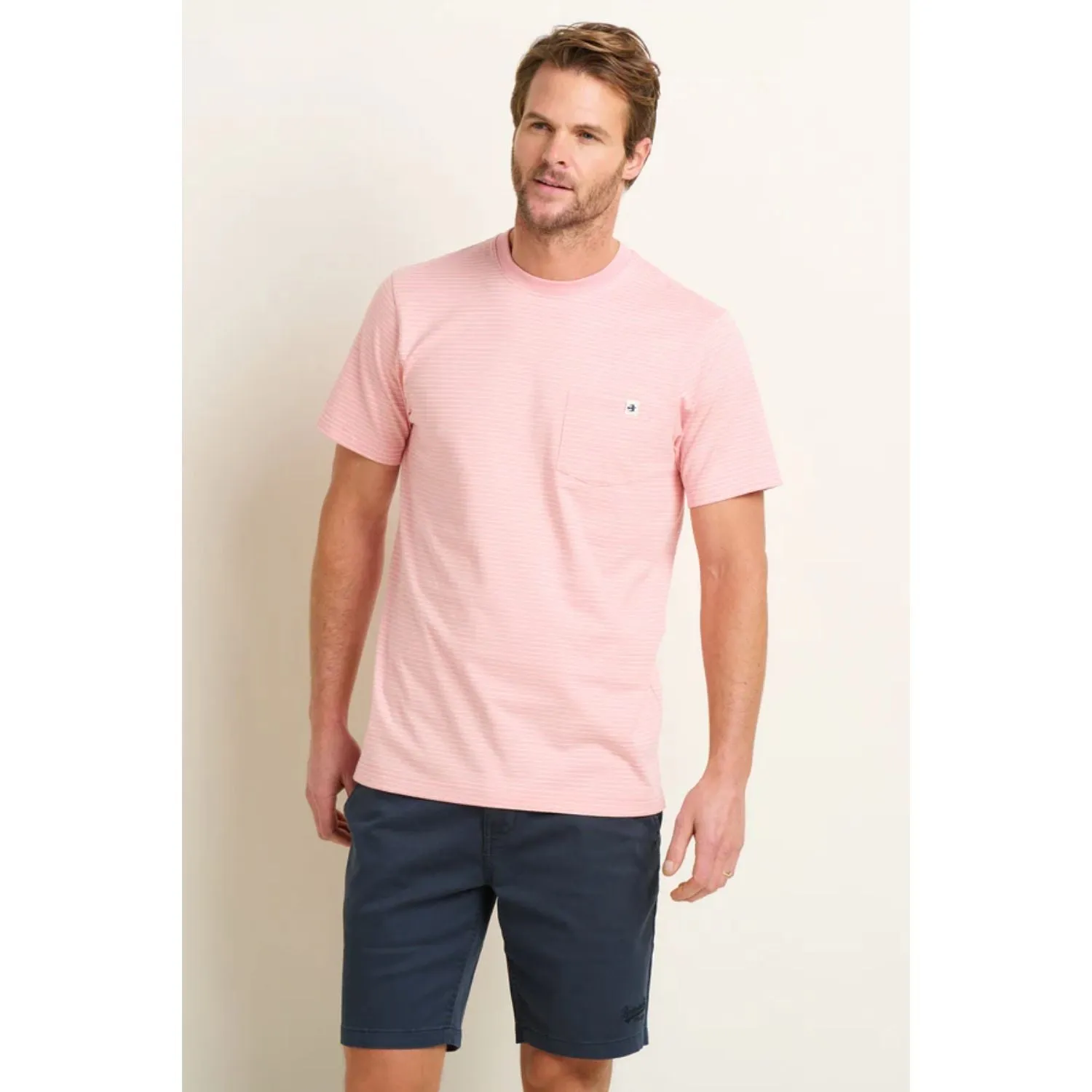 Brakeburn XL Pink Stripe T-Shirt