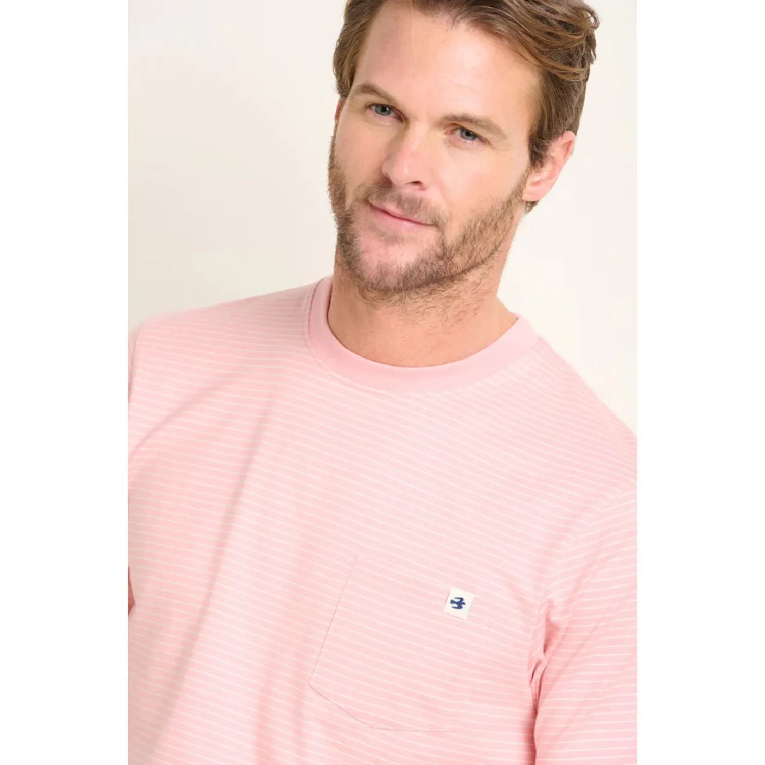 Brakeburn XL Pink Stripe T-Shirt