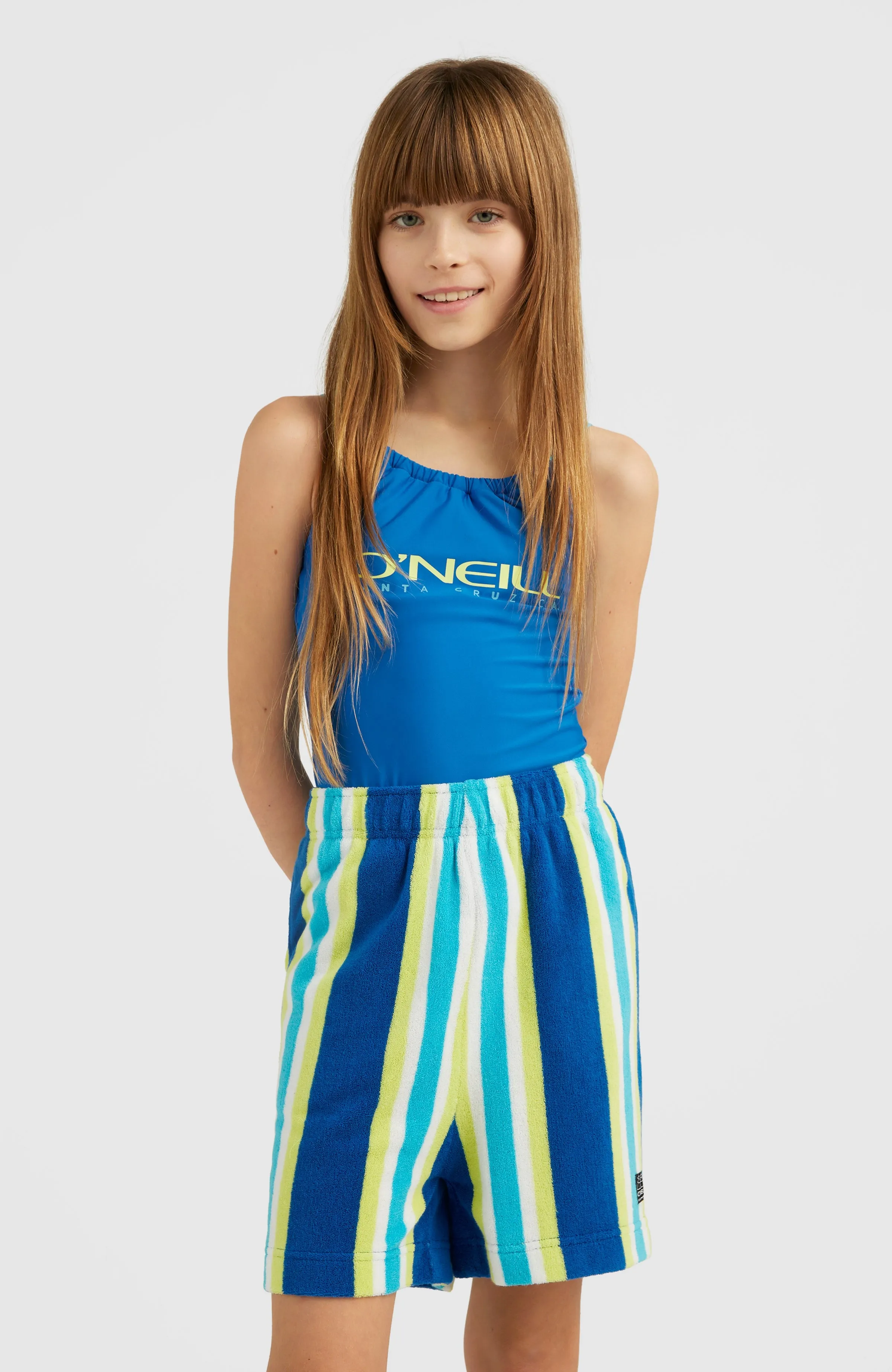 Brights Terry Shorts | Blue Towel Stripe