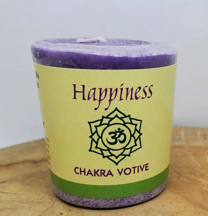 Candle - Aloha Bay Chakra Votive Candle, Happiness