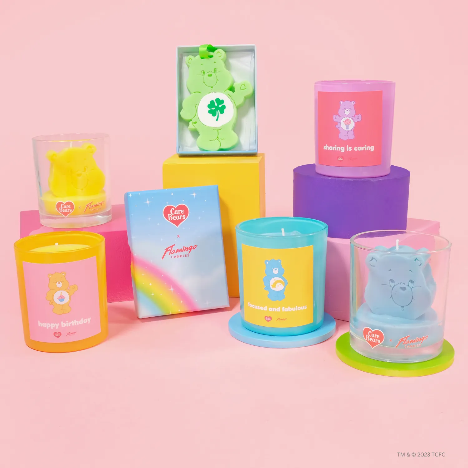 Care Bears x Flamingo Candles Cute Cupcake Birthday Bear 3D Icon Candle