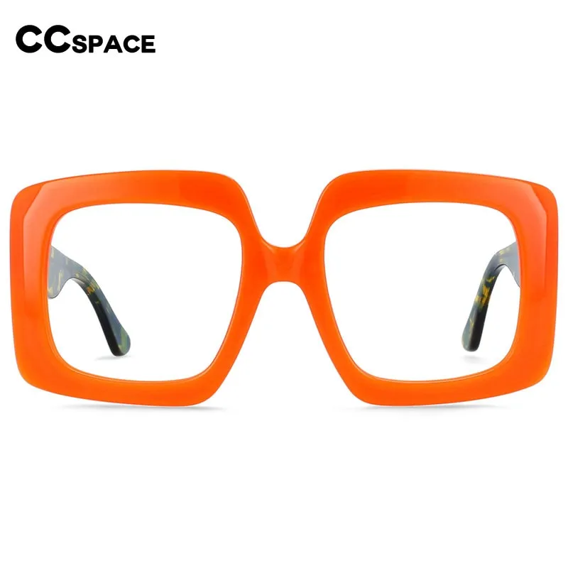 CCspace Women's Oversized Square Acetate Frame Eyeglasses 54324