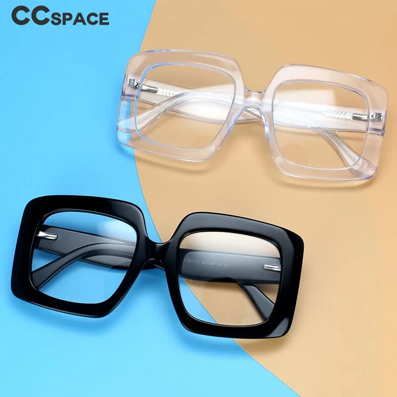 CCspace Women's Oversized Square Acetate Frame Eyeglasses 54324