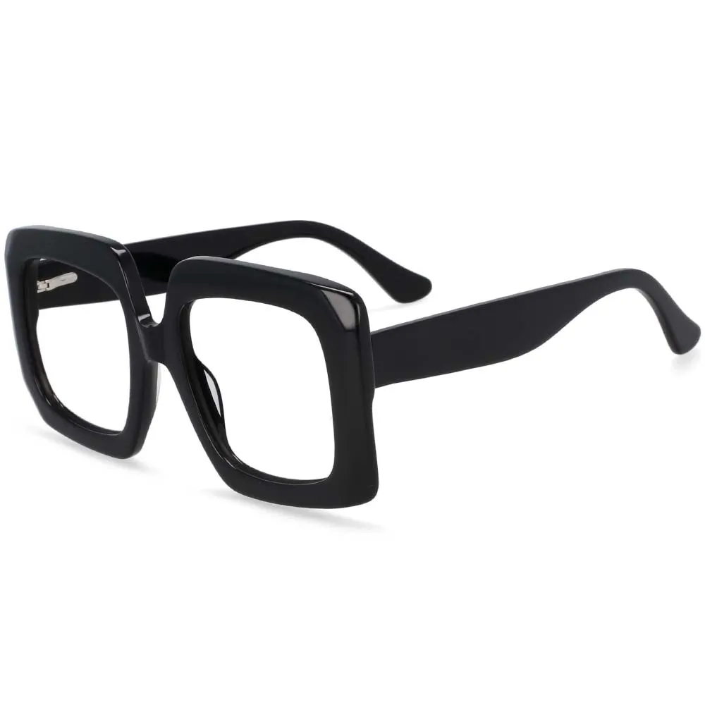 CCspace Women's Oversized Square Acetate Frame Eyeglasses 54324