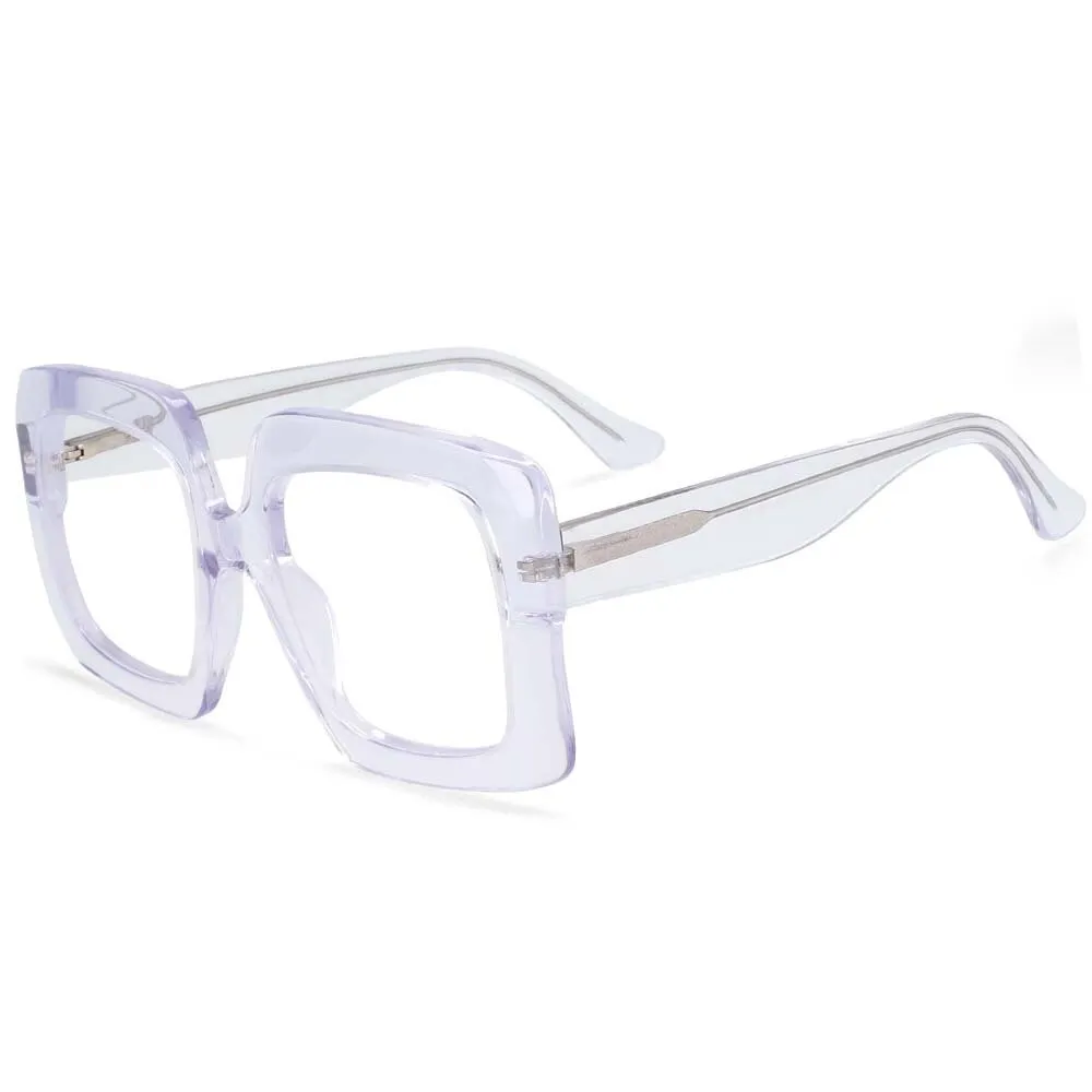 CCspace Women's Oversized Square Acetate Frame Eyeglasses 54324