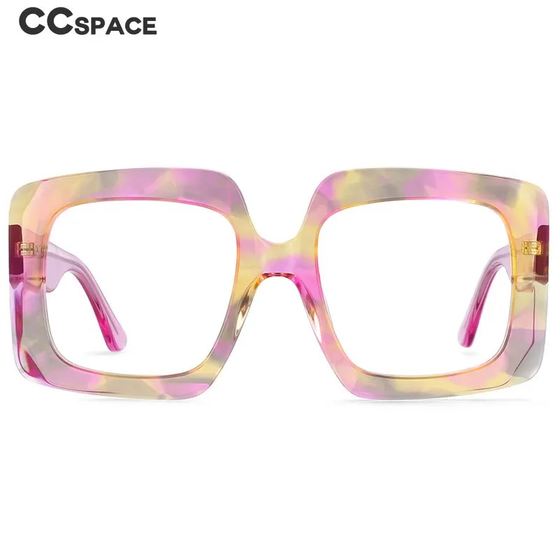 CCspace Women's Oversized Square Acetate Frame Eyeglasses 54324
