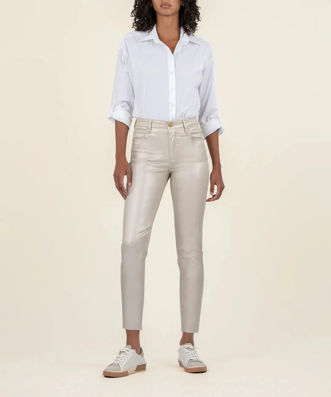 Charlize High Rise Fab Ab Coated Jean