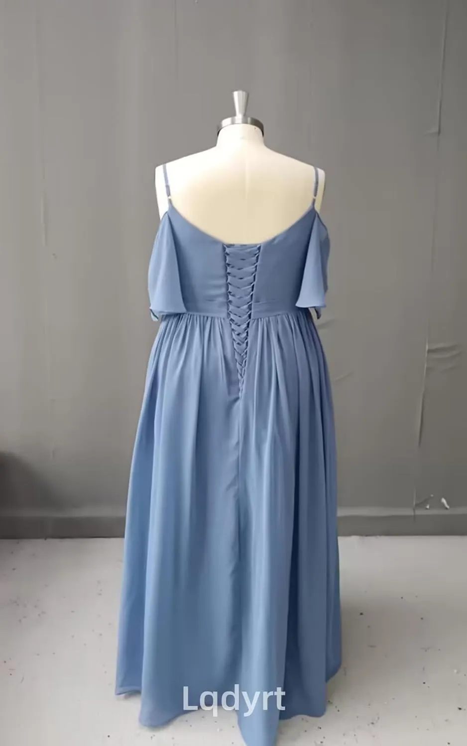 Chiffon Bridesmaid Dresses for Women 2025 Off Shoulder Spaghetti Straps A-Line Long Formal Dress with Slit