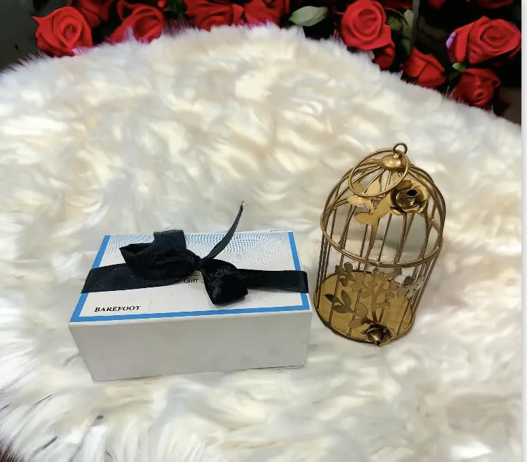 Ck Homez Magnetic Gift Box of Chunk Pillar Candle with 7inch Metal Cage Aroma Therapy Candles for Gifting (2 Pcs)