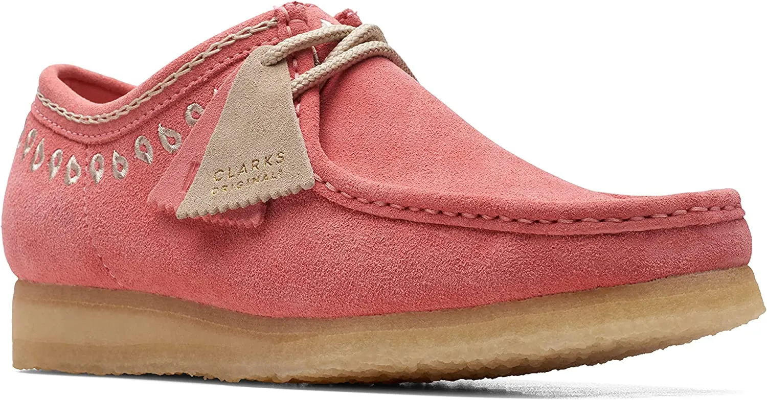 Clarks Originals Wallabee Low Men's Pink Embroidery Suede 26170539