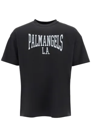 college print t-shirt PMAA001F24JER005 BLACK OFF WHITE