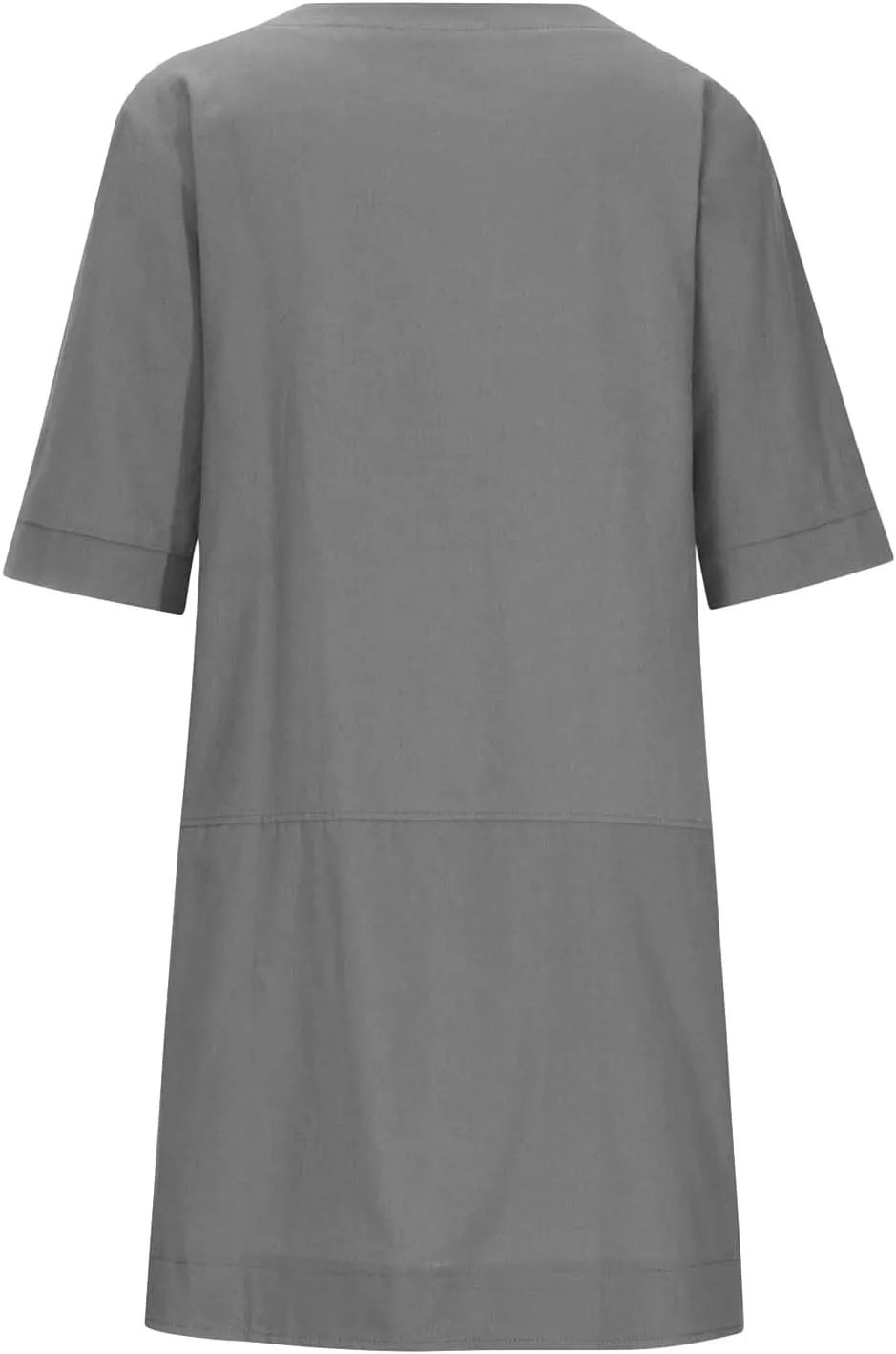 Cotton Linen Dresses for Women Casual Summer 2023 Fashion t-Shirt Midi Dress Half Sleeve Crewneck Loose Baggy Sundress