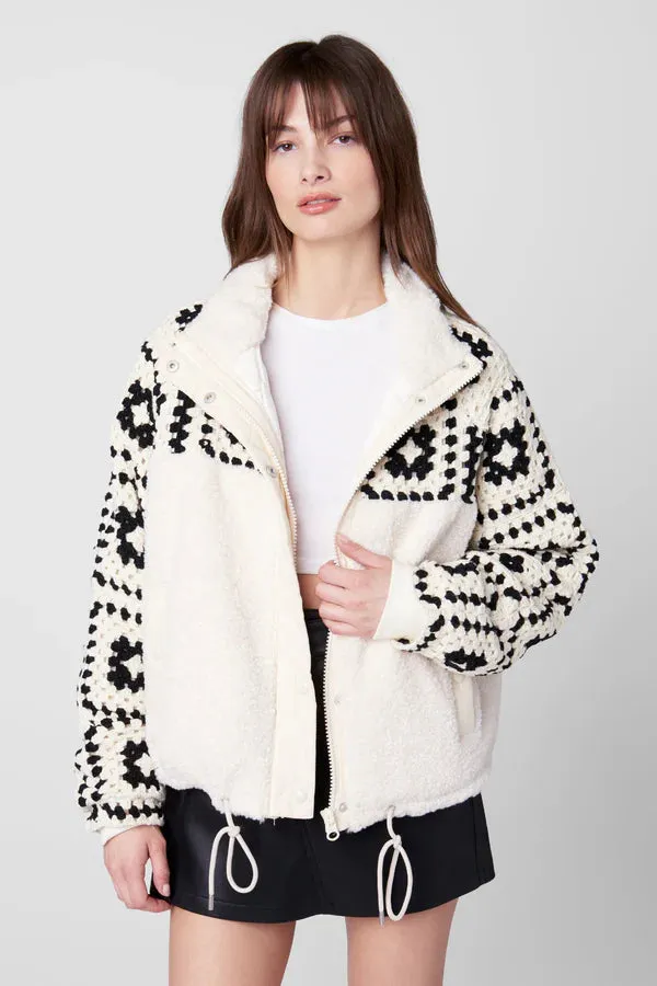 crochet   sherpa jacket