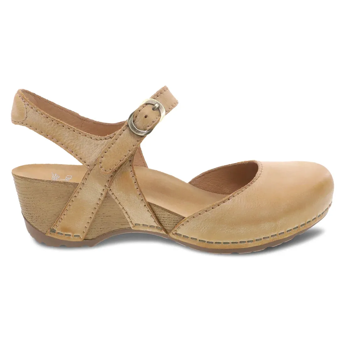 Dansko Women's Tiffani Sandal - Tan Milled Burnished