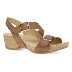 Dansko Women's Trinity Nubuck Sandal - Tan Burnished