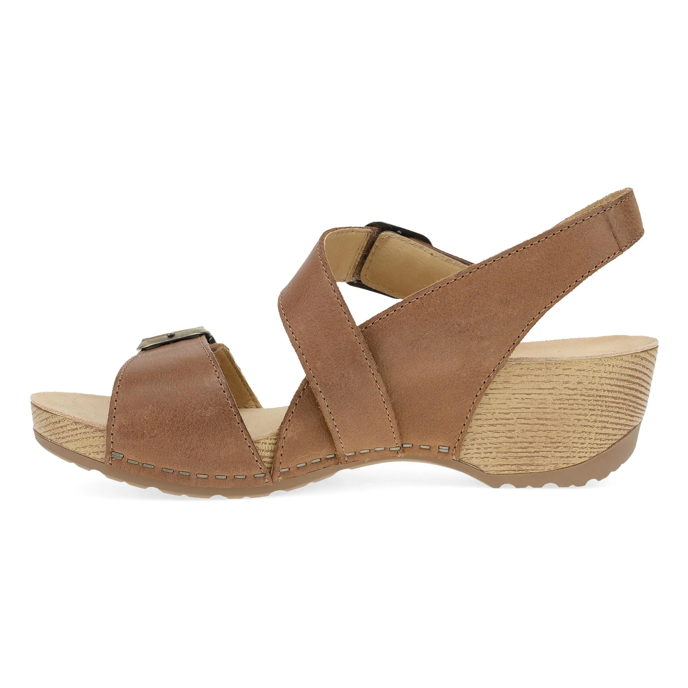 Dansko Women's Trinity Nubuck Sandal - Tan Burnished
