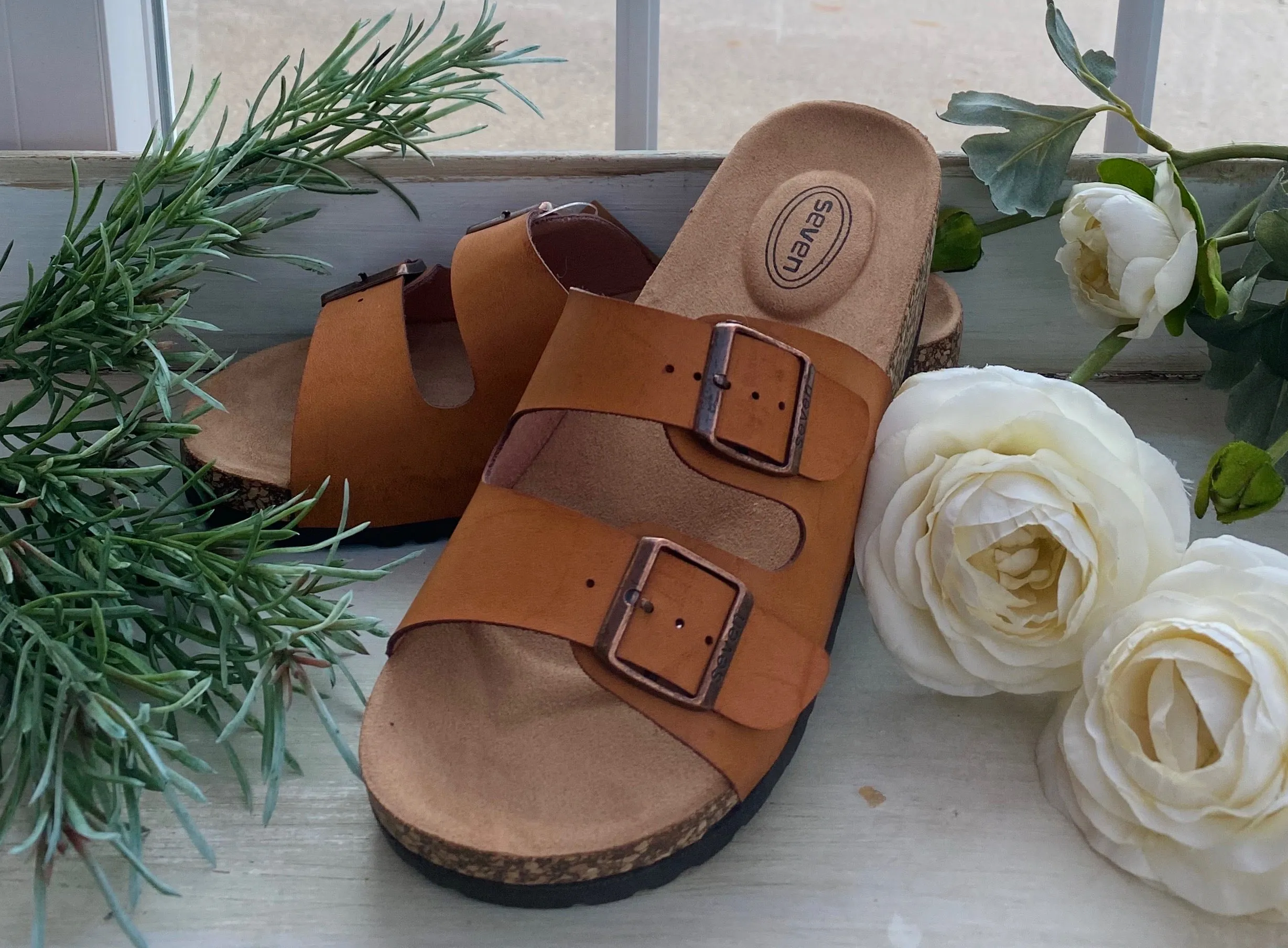 Do A Double Take Double Strap Sandal-Natural