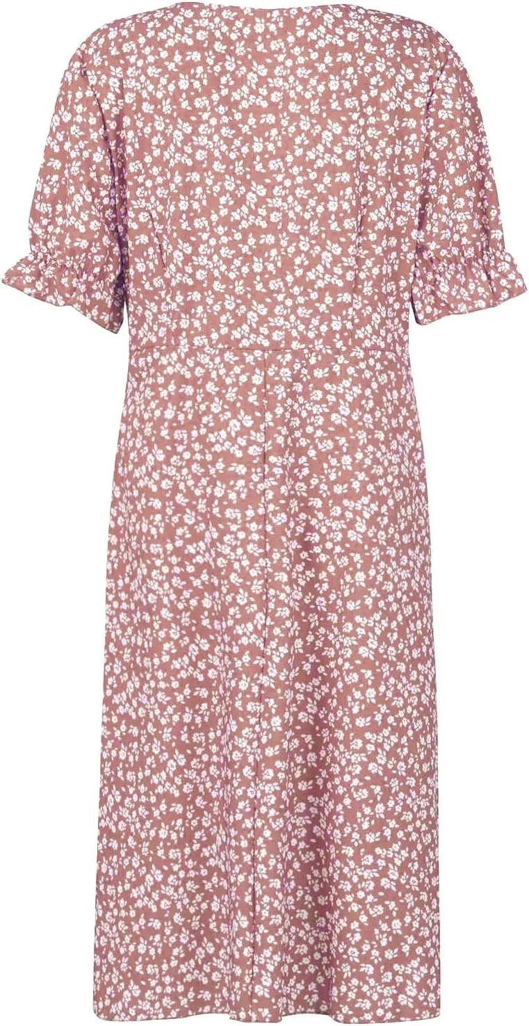 Dresses Women Wrap Midi Dresses for Women Puff Sleeve Summer Summer Dresses Women Ethnic Style
