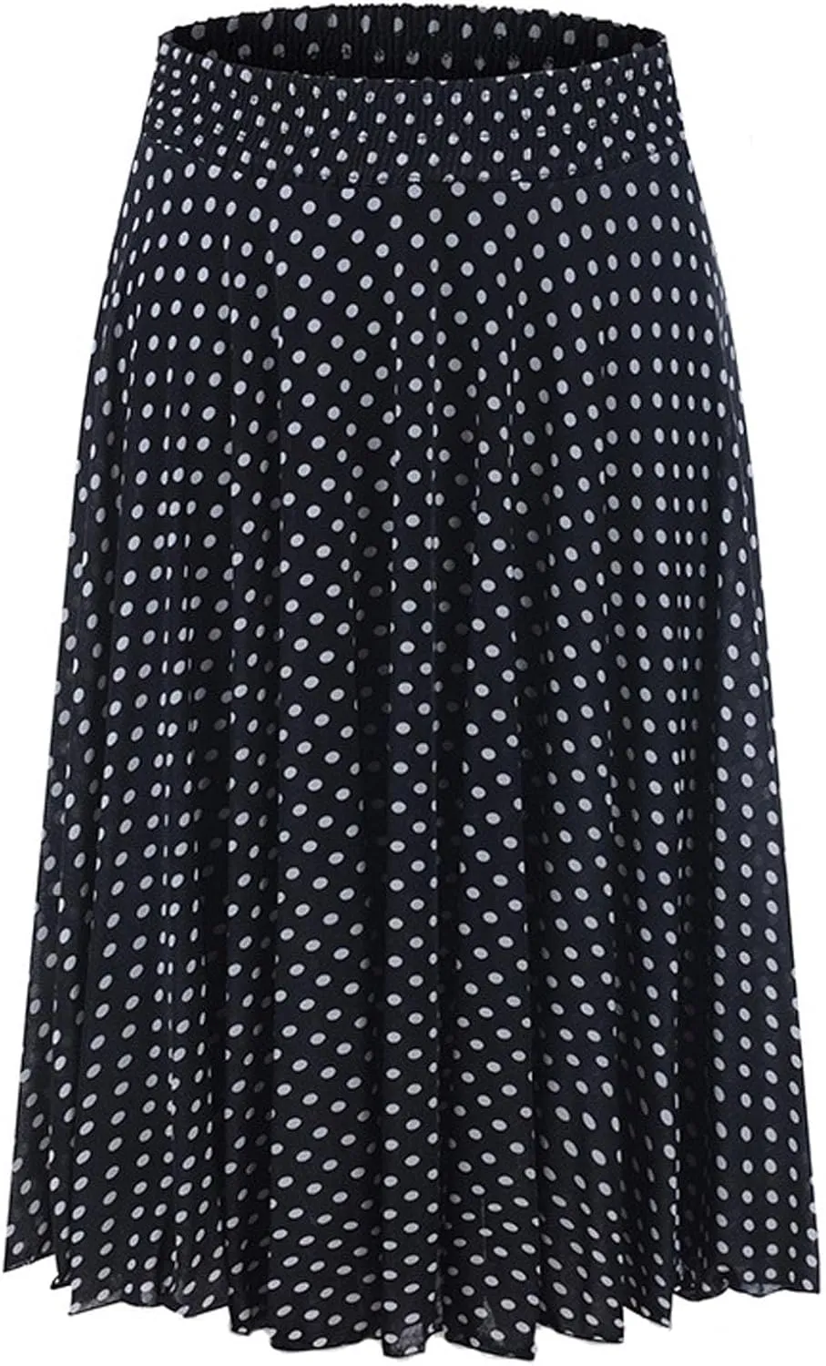 Elastic Waist Skirt for Women 2024 Casual Midi Length Floral Skirt Vacation Going Out Work Pleated Elegant Skirts