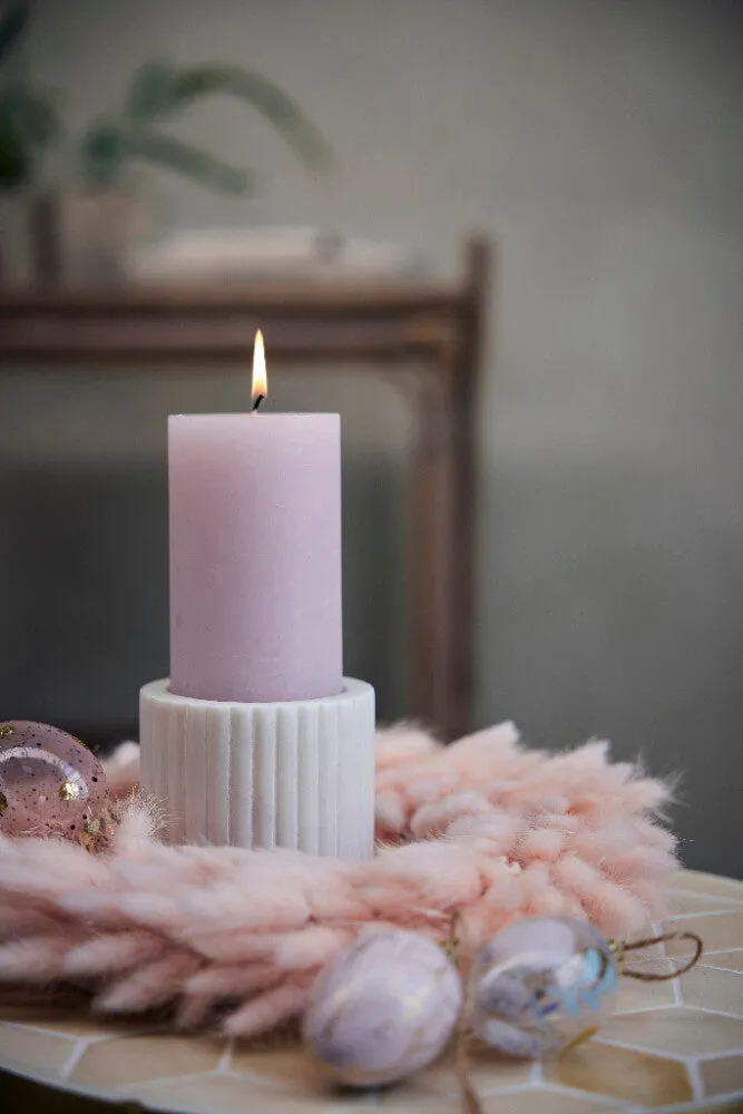 Eliana candlestick 5x10 cm. white marble