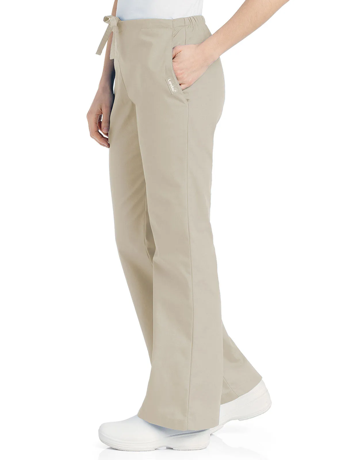 Essentials - Women's Natural Fit Flare Leg Scrub Pants