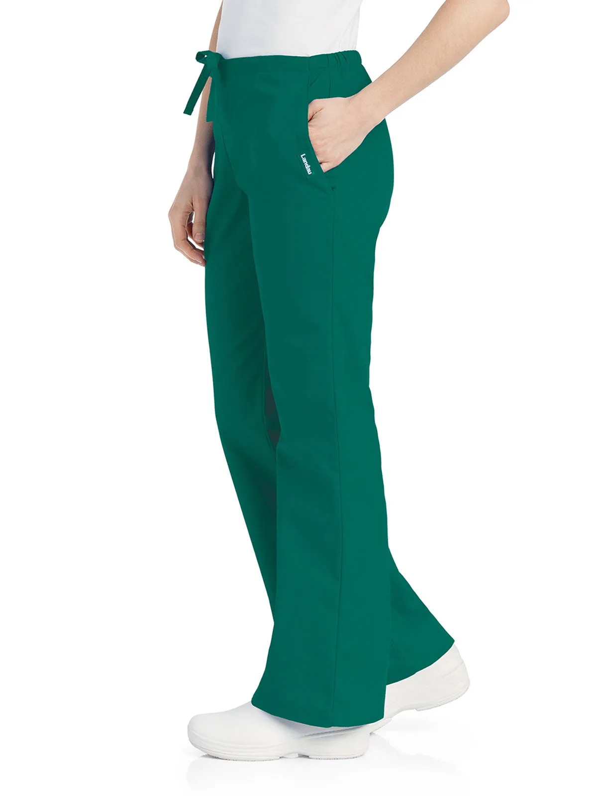 Essentials - Women's Natural Fit Flare Leg Scrub Pants