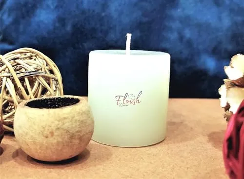 Floish Decor Premium Pillar Candles Set | Smokeless & Dripless | Home Decor Candles | Candles Gift Set (Unscented, 2x2 Inches - Pack of 12)